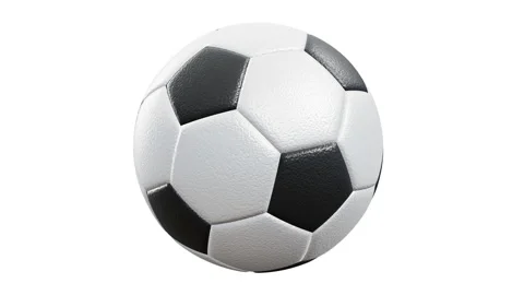 Looping 3D animation of the textured soccer ball Stock Footage 143549900