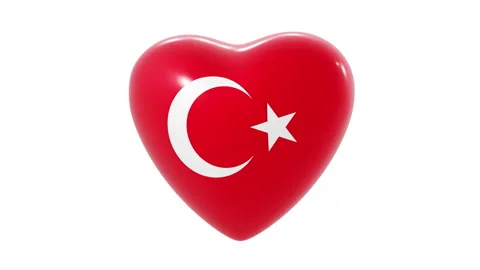 Looping 3D animation of the Turkey heart Vídeos de archivo 144565050