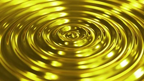 Looping 3D animation of the waving textured liquid gold surface Stock-Footage 273960243
