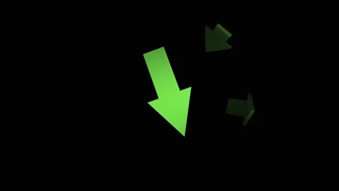 Looping 3d arrows circle rotation on black background Видео 229846868