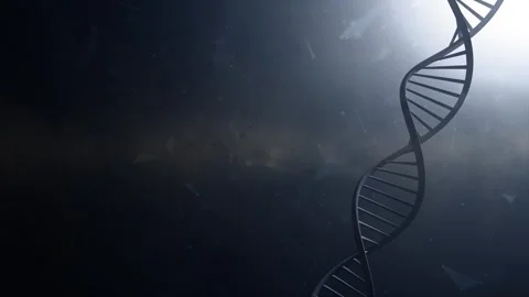 Looping 3d DNA chain cyber space background Stock Footage 337573957