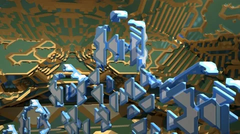 Looping 3D fractal growth Stock Footage