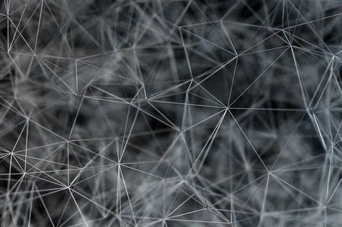 Looping 3D Illustrated Tangled Lattice Network. Stock Footage 77396015