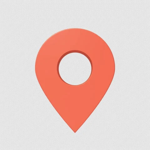 Looping 3D location pin icon with alpha channel Stock Footage 287509921