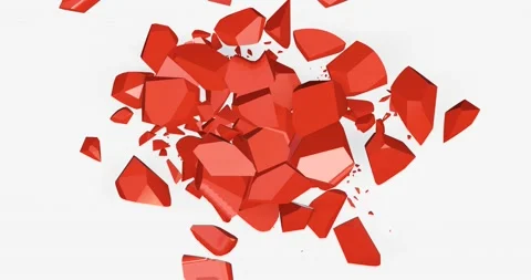 Looping of 3d render of glass heart broken and healed. Stock Footage 218995662