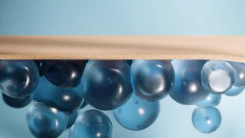 Looping 3d render motion animation design of bubble lots of serum bubbles that w Stock Footage 279774783