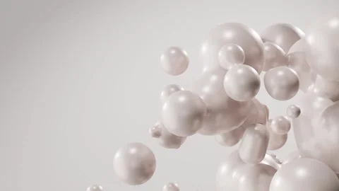 Looping 3d render motion animation design of many bubbles joining and separating Stock Footage 279774849