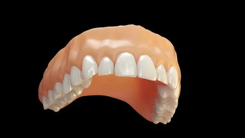 Looping 3D Rendered human teeth Stock Footage 92994389