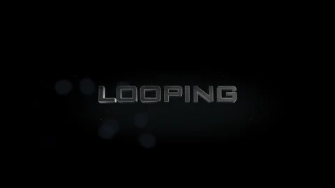 Looping 3D title metal text on black alpha channel background Stock Footage 256987672