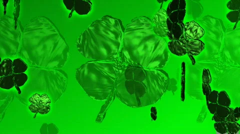 Looping 4 Leaf Clovers Background Stock Footage 116925