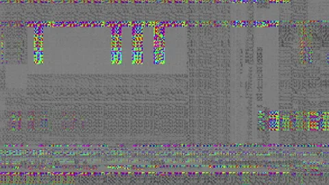 Looping 4k video interference footage. Imitation of a Datamoshing video. Stock Footage 245765125