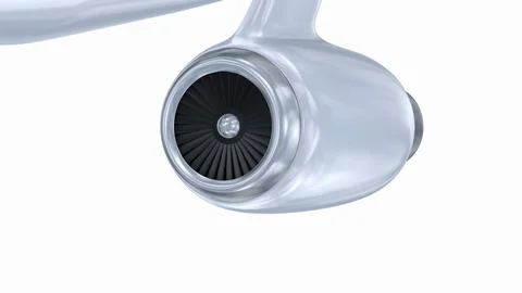 Looping 60 fps animation of the jet engine in UHD Видео 107505287