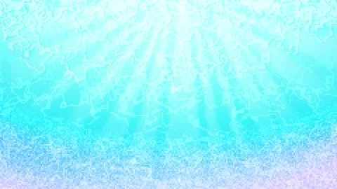 Looping 8bit Retro Pixel Underwater Background Cyan Purple Video stock 337980352