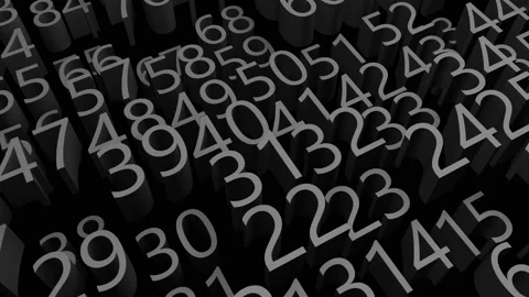 Looping abstract 3D numbers animation. Stock Footage 158091496