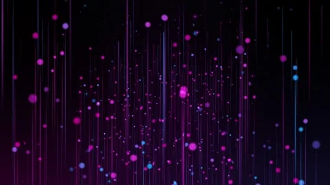 Looping Abstract Background Featuring Glowing Purple and Blue Particle Stock Footage 345625334