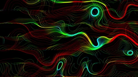 Looping abstract background, visualization of velocity fields in space, Stock Footage 32562066