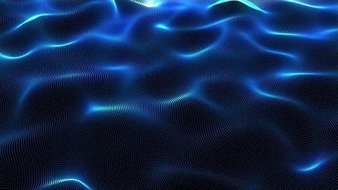 Looping abstract blue digital particle wave background Stock-Footage 345815158
