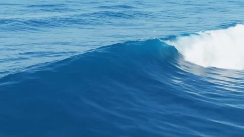 Looping Abstract Blue Ocean Wave Animation Stock Footage 314805442