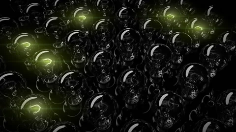 Looping abstract bulb switching light animation.Screensaver.Idea. Video stock 159540187