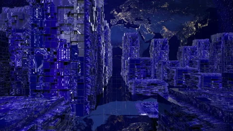 Looping Abstract Cosmic City. Vidéo 102549485