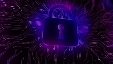 Looping Abstract Digital Circuit Board Background Stock Footage 345973675