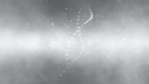 Looping abstract dna chain with dots rotation Stock Footage 337572611