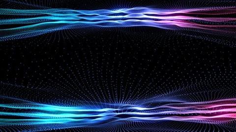 Looping of abstract flowing waves with soft motion Video stock 346143455