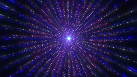 Looping Abstract Glowing Blue and Pink Light Rays Video stock 346141619