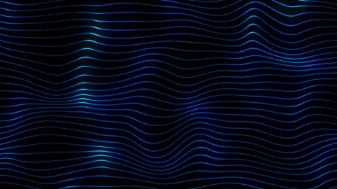 Looping abstract glowing blue particle wave background Stock Footage 345660110