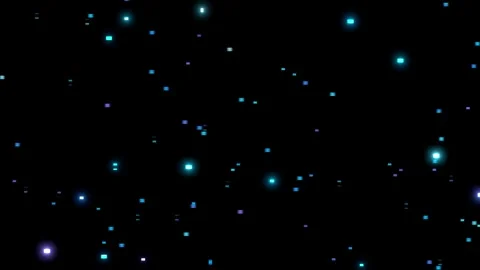 Looping Abstract Glowing Blue Tech Particles and Digital Glitch Dots Stock-Footage 335716185