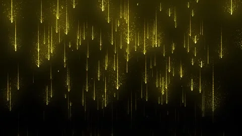 Looping Abstract Golden Particles Falling Down Video stock 346141579