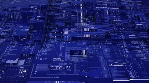 Looping Abstract HUD. Stock Footage 102709907