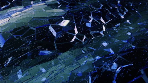 Looping abstract Ice crack waving animation.Screensaver.Glass. blue. 3D Vidéo 246013790