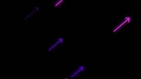 Looping Abstract Neon Glowing Arrows Moving Upward Stock Footage 345659878