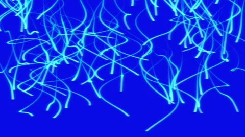 Looping Abstract Particle Ribbons  - 4K Resolution Ultra HD Stock Footage 42436207