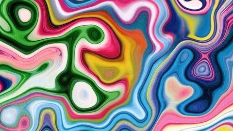 Looping abstract reflective plastic paint fluid background. Stock Footage 303745887