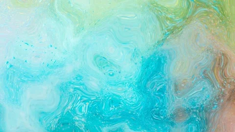 Looping abstract reflective plastic paint fluid background. Stock Footage 303746012