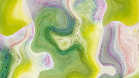 Looping abstract reflective plastic paint fluid background. Stock Footage 303746157