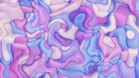 Looping abstract reflective plastic paint fluid background. Stock Footage 303746184