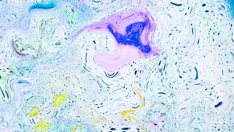 Looping abstract reflective plastic paint fluid background. Stock Footage 303746311