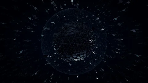 Looping abstract SciFi satellite attack. Stock Footage 103280325