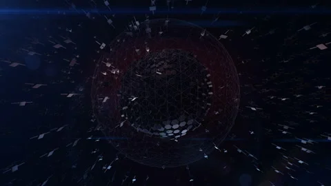Looping abstract SciFi satellite connection. Stock Footage 103280382
