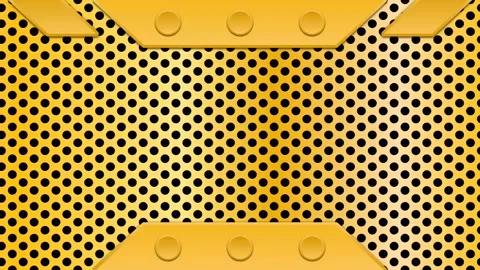 Looping Abstract Tech Grid – Black Dots on Gold Motion Background. Stock Footage 311147062