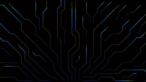 Looping Abstract technological template.Technological circuit board.Electrical Stock Footage 168712823
