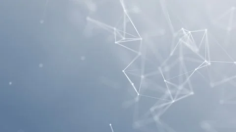 Looping airy abstract connection of dots and lines on a light blue backgrou.. Stock Footage 275681888