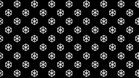 Looping Alternating Spinning Cubes Abstract Black and White Motion Background Stock Footage 247707567