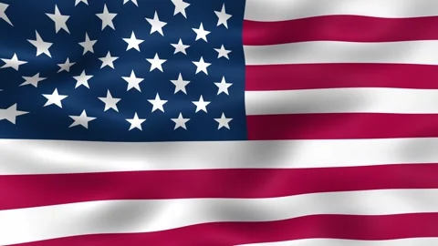 Looping of america flag seamless for background Stock Footage 295629922