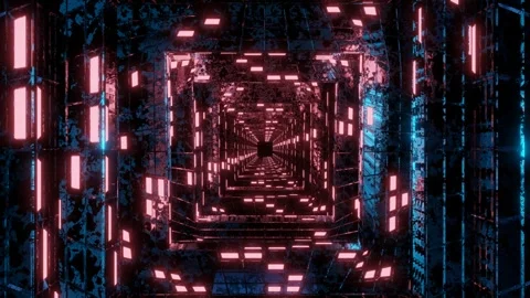 Looping animated 3D background. camera fly through an abstract glowing tunnel. 9 Stock Footage 253287824