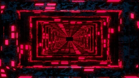 Looping animated 3D background. camera fly through an abstract glowing tunnel. 3 Stock Footage 253288079