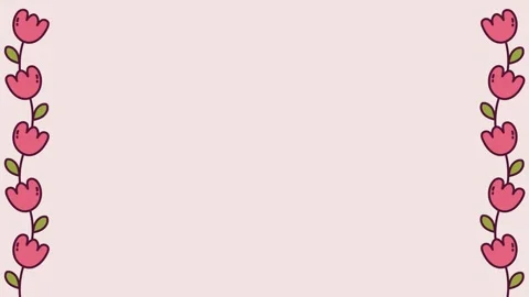 Looping animated background with cute flower elements 스톡 동영상 307378156